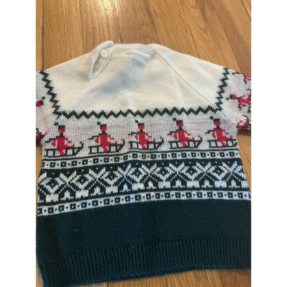 Vintage Little Angel Original Nordic Sledding Snowflake Holiday Sweater Sz 12m - Picture 9 of 10